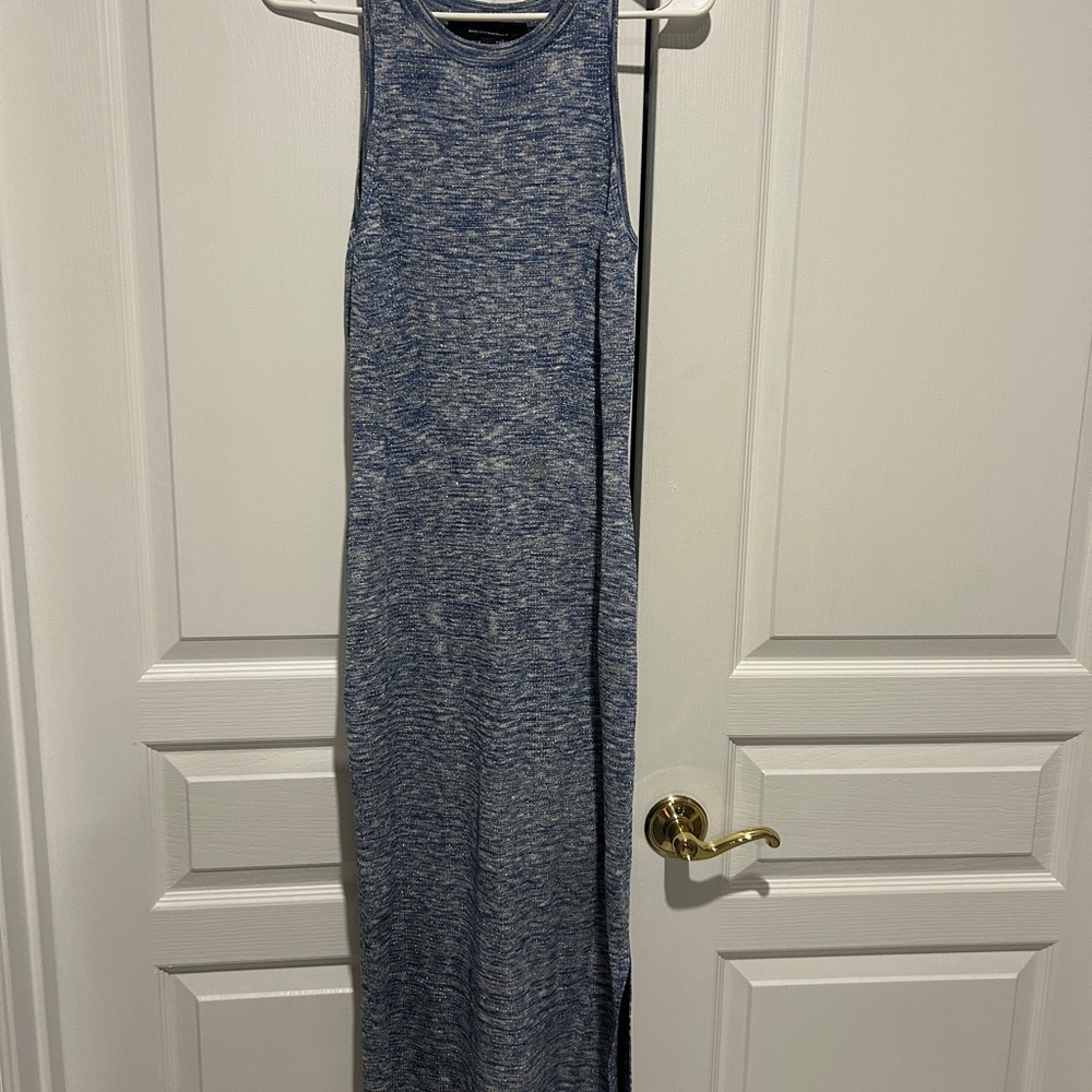 White House Black Market Blue Knit Top